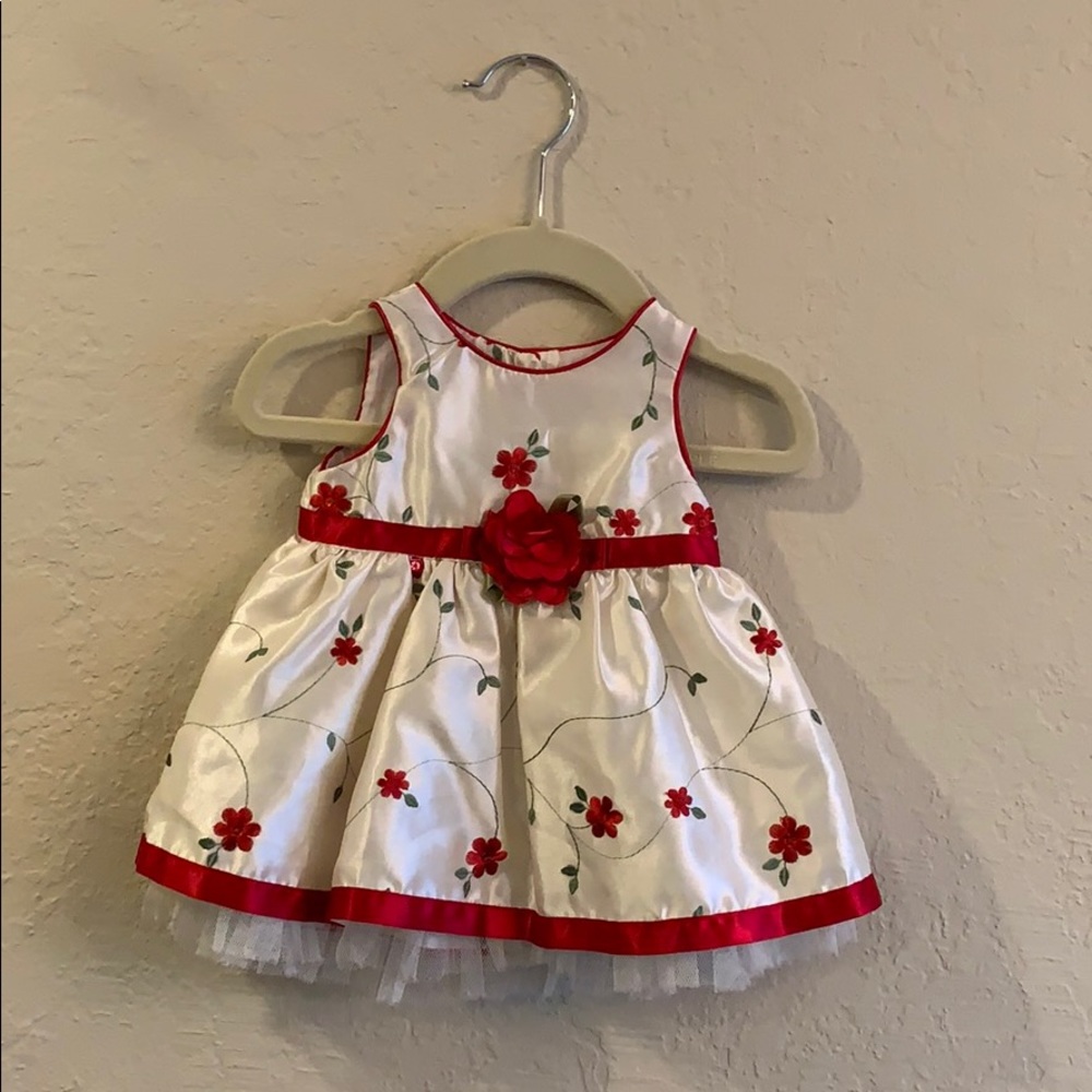 George baby dress red flowers